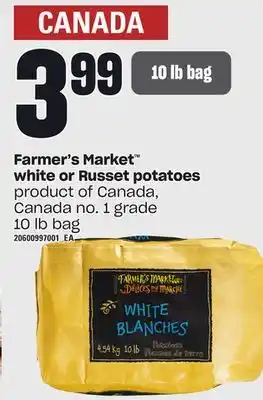 Independent Grocer Farmer's market white or russet potatoes, 10 lb bag offer