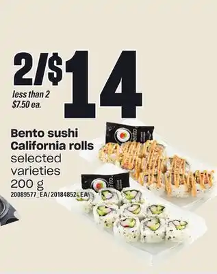 Independent Grocer Bento sushi california rolls, 200 g offer