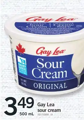 Fortinos Gay lea sour cream, 500 ml offer