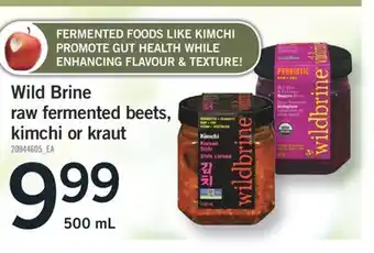 Fortinos Wild brine fermented beets kimchi kraut, 500 ml offer