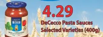 Fortinos Dececco pasta sauces offer