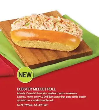 Fortinos Lobster medley roll offer