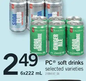 Fortinos Pc soft drinks offer