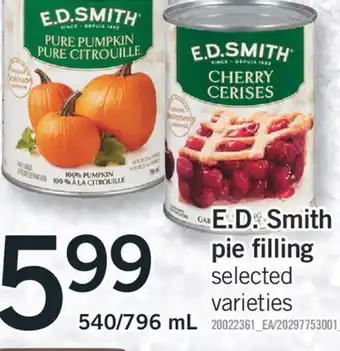 Fortinos E. d. smith pie filling offer