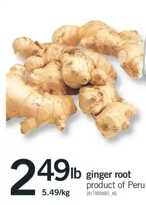 Fortinos Ginger root, 5.49/kg offer