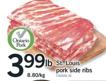 Fortinos St. louis pork side ribs offer