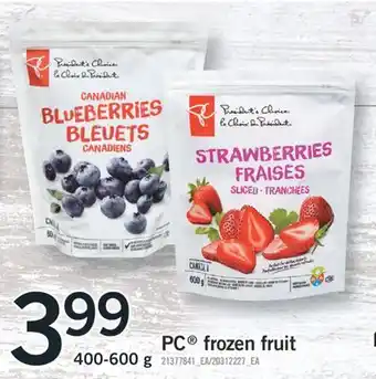 Fortinos Pc frozen fruit offer