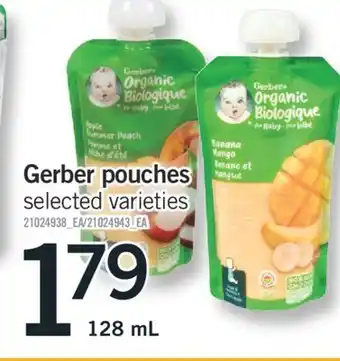 Fortinos Gerber pouches 128 ml offer