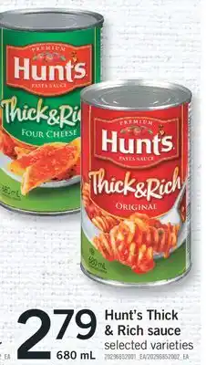 Fortinos Hunt's thick & rich sauce 680 ml offer