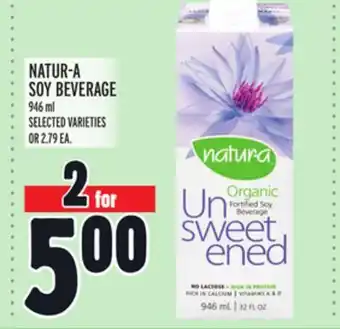 Metro Natur-a soy beverage offer