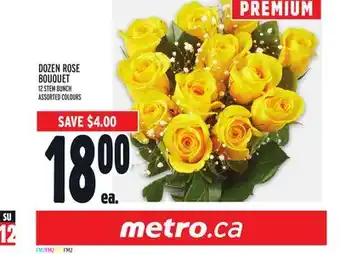 Metro Dozen rose bouquet offer