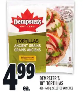 Metro Dempster's 10 tortillas offer