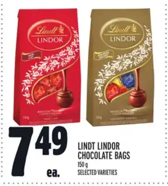 Metro Lindt lindor chocolate bags offer