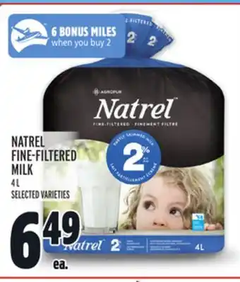 Metro Natrel fine-filtered milk offer