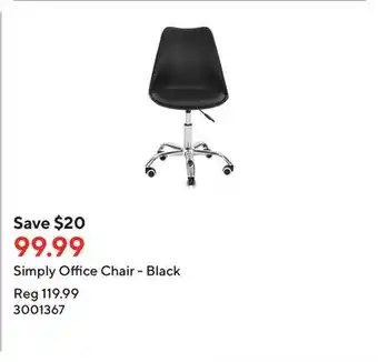 Staples Simply office chair - black offer