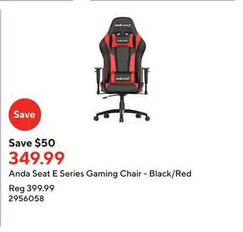 Staples Anda seat e series gaming chair - black/red offer