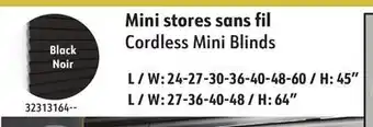 Sushi Shop Cordless mini blinds black offer