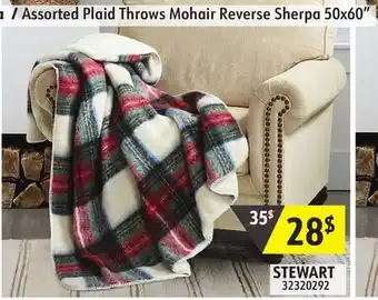 Sushi Shop Assorted plaid throws mohair reverse sherpa offer