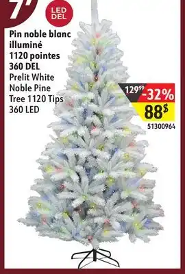 Sushi Shop Prelit white noble pine tree 1120 tips 360 led offer