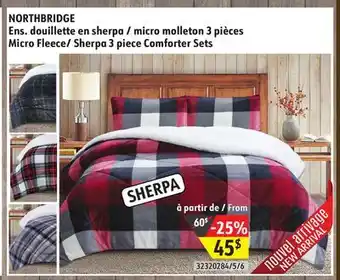 Sushi Shop Northbridge micro fleece/ sherpa 3 piece comforter sets offer