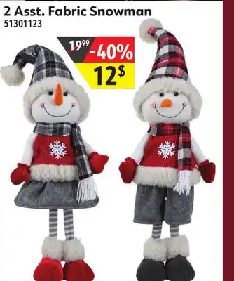 Sushi Shop Fabric snowman offer