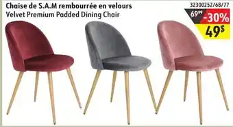 Sushi Shop Velvet premium padded dining chair offer