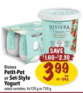 Farm Boy Riviera petit-pot or set-style yogurt offer