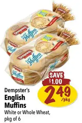 Farm Boy Dempster's english muffins offer