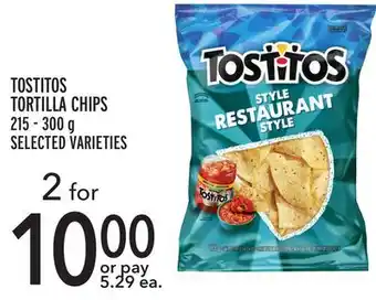 Metro Tostitos tortilla chips offer
