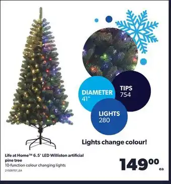 Real Canadian Superstore Life at home 6.5' led williston artificial pine tree offer