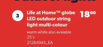 Real Canadian Superstore Life at home globe led outdoor string, 25's offer