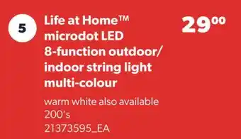 Real Canadian Superstore Life at home microdot led 8-function outdoor/ indoor string light multi-colour, 200's offer