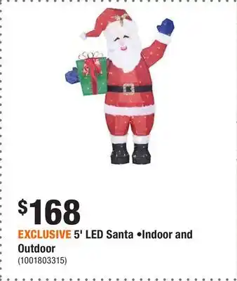 Home Depot Exclusive 5' led santa •indoor and outdoor offer