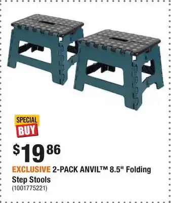 Home Depot Exclusive 2-pack anvil 8.5 folding step stools offer