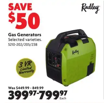 Home Hardware Gas generators offer