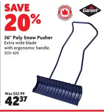 Home Hardware 36 poly snow pusher offer