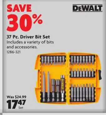 Home Hardware 37 pc. driver bit set offer