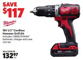 Home Hardware 18v 1/2 cordless hammer drill kit offer