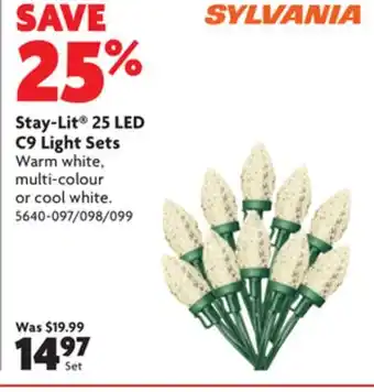 Home Hardware Stay-lit 25 led c9 light sets offer