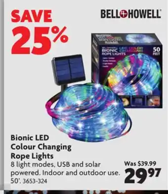 Home Hardware Bionic led colour changing rope lights offer