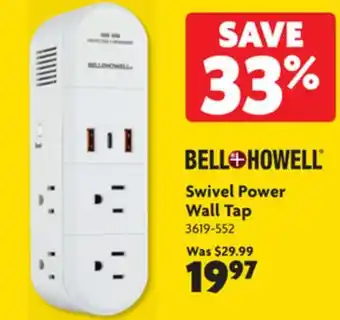 Home Hardware Swivel power wall tap offer