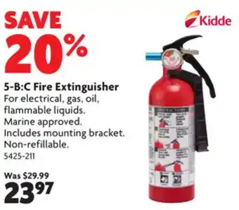 Home Hardware 5-b:c fire extinguisher offer