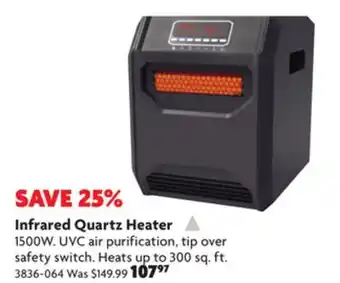 Home Hardware Infrared quartz heater offer
