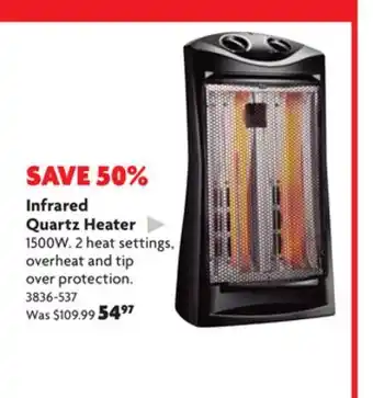 Home Hardware Infrared quartz heater offer