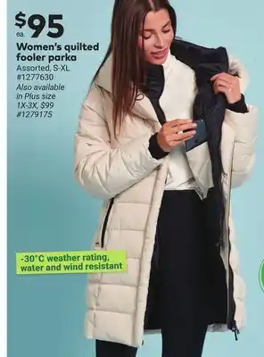 Giant Tiger Women's quilted fooler parka offer