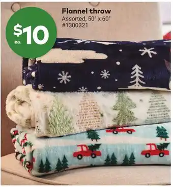 Giant Tiger Flannel throw offer