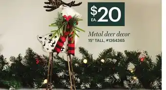 Giant Tiger Metal deer decor offer