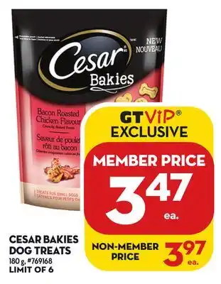 Giant Tiger Cesar bakies dog treats offer