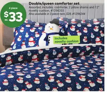 Giant Tiger Double/queen comforter set offer