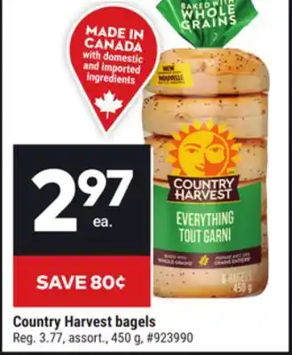 Giant Tiger Country harvest bagels offer
